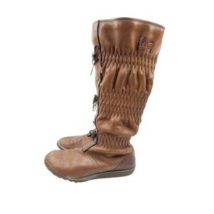Sorel Women's Brown Firezy NL1656-256 Leather Knee High Slouch Winter Boots 8